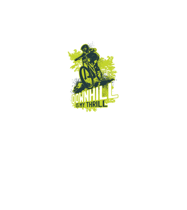 Downhill Is My Thrill tricou bicicletă model gri pe tricou