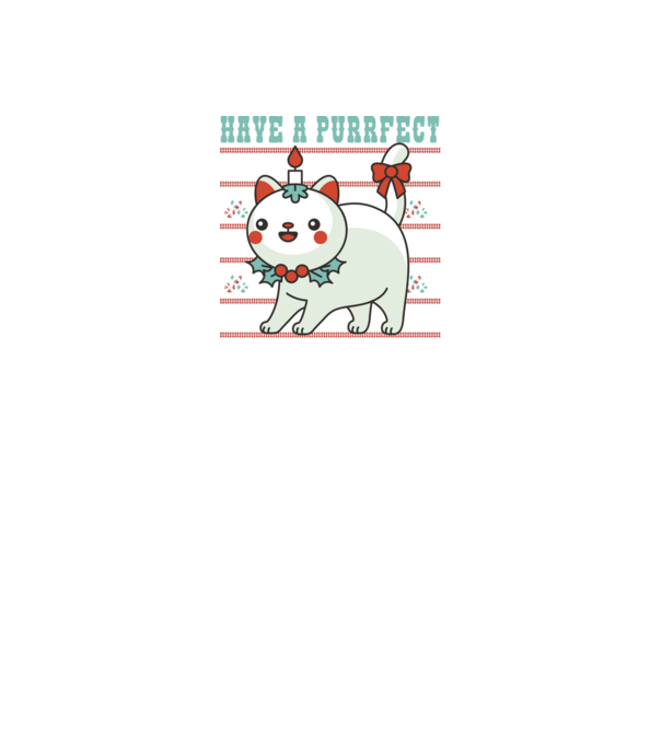 Have a Purrfect Christmas model negru pe tricou