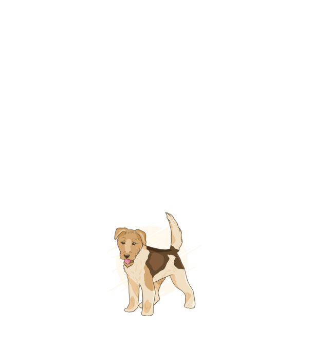 Fox Terrier model verde pe tricou