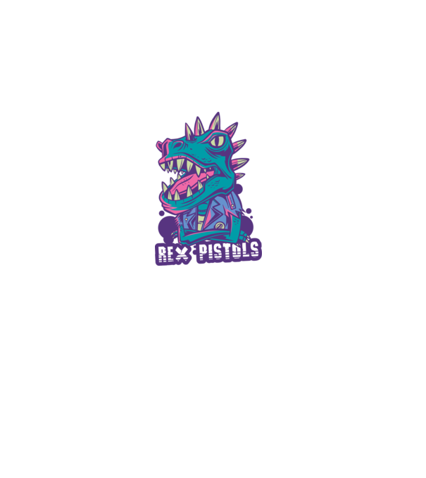 Rex Pistols model negru pe tricou