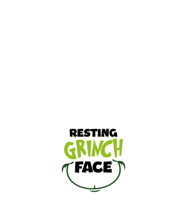 Resting Grinch face model alb pe tricou