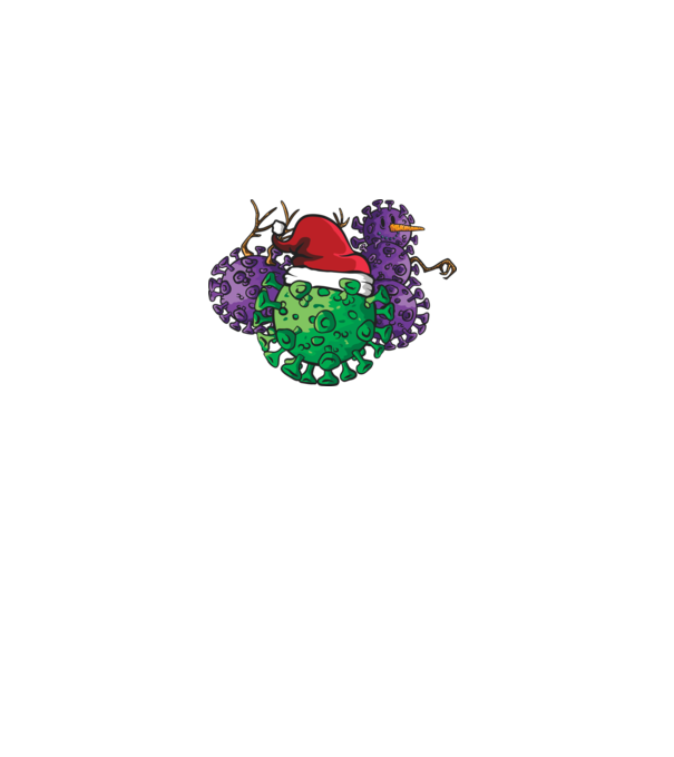 Christmas Covid model alb pe tricou