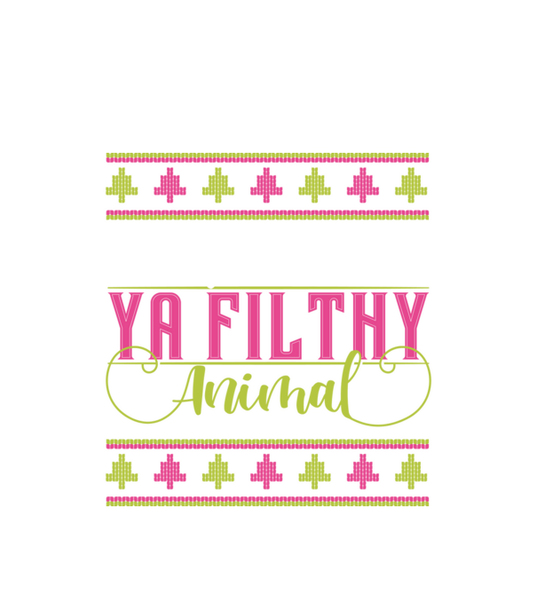 Merry Christmas Ya Filthy Animal model alb pe tricou