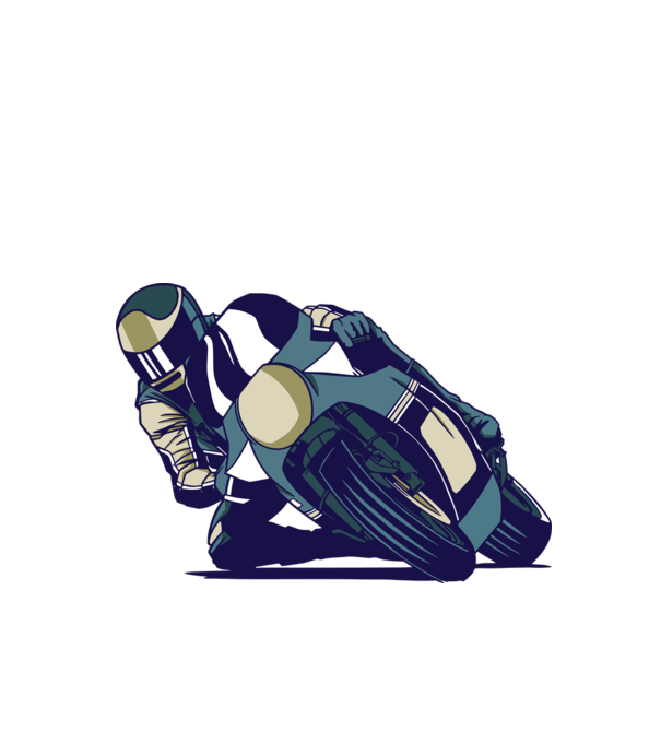 Concurent motocicletă model alb pe tricou