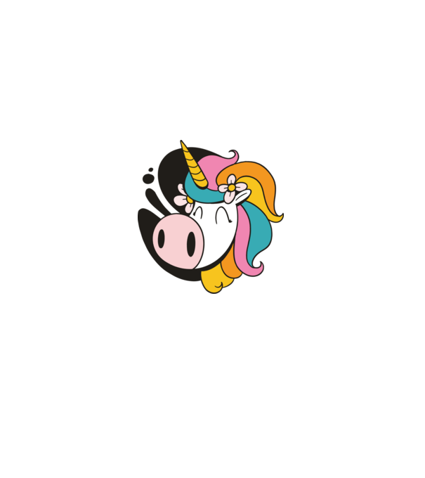 Unicorn drăguț model alb pe tricou