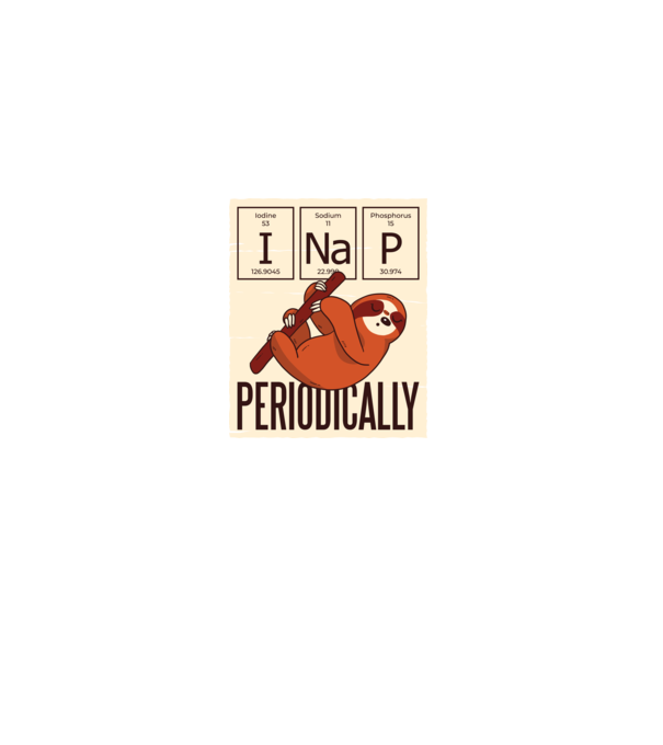 I NaP Periodic tricou leneș model negru pe tricou