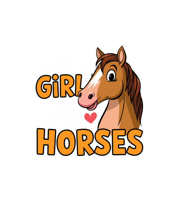 Just a girl who loves horses Negru model nisipiu pe tricou