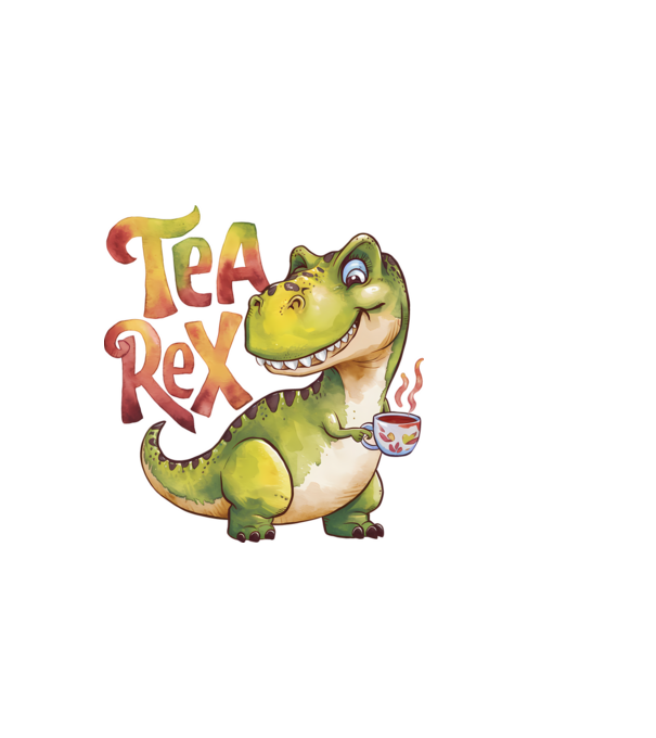 Tea Rex model alb pe tricou