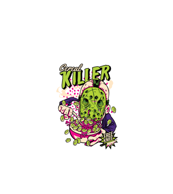 Cereal Killer model negru pe tricou