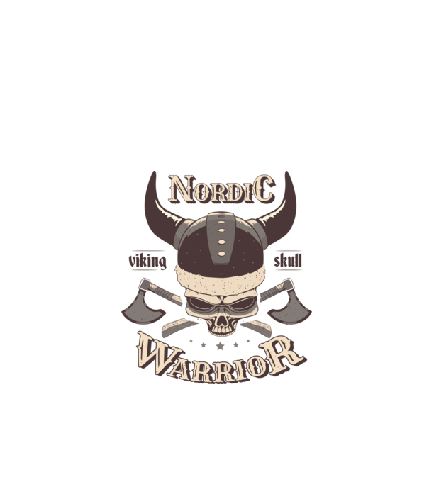 Nordic Warrior model negru pe tricou