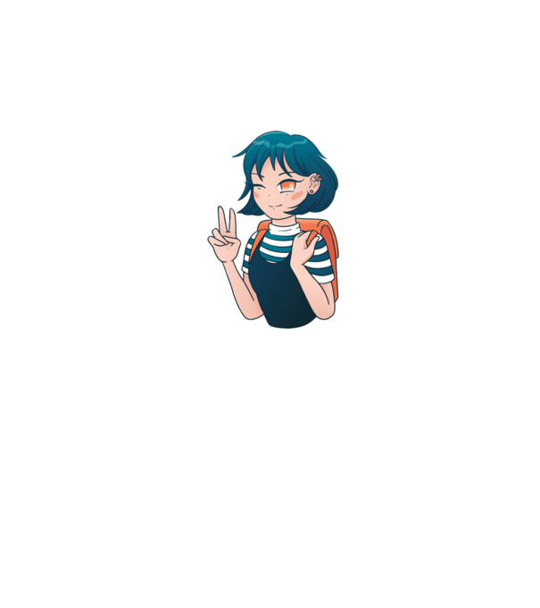 Anime fată model alb pe tricou