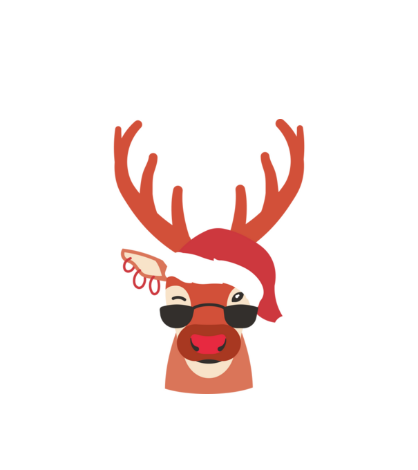 Cool Reindeer Rudolph model alb pe tricou