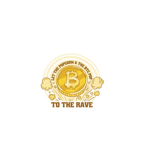 Bitcoin to the Rave model negru pe tricou