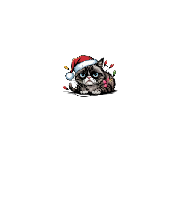 Christmas Spirit Grumpy Cat Negru model negru pe tricou