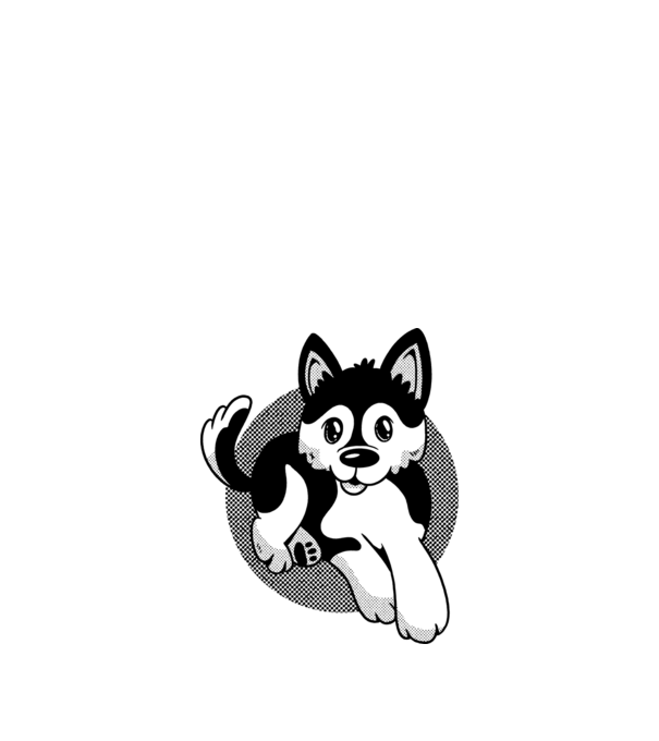Câine Pomsky model nisipiu pe tricou
