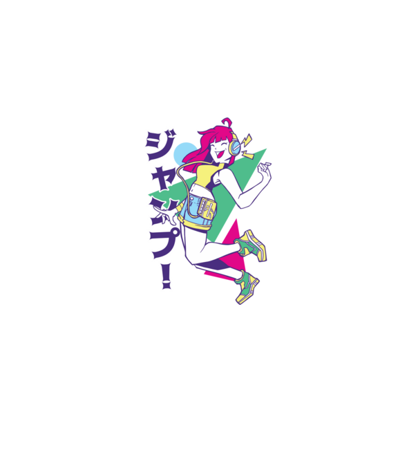 Anime fată retro model mov pe tricou
