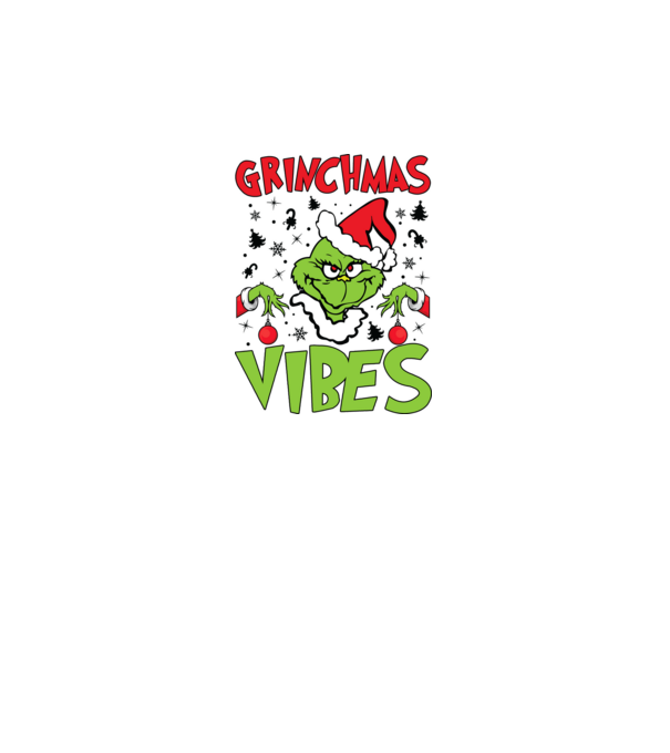 Grinchmas Vibes - Grinch model negru pe tricou