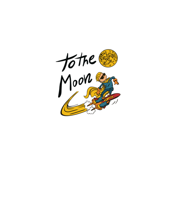 To the Moon Bitcoin model negru pe tricou