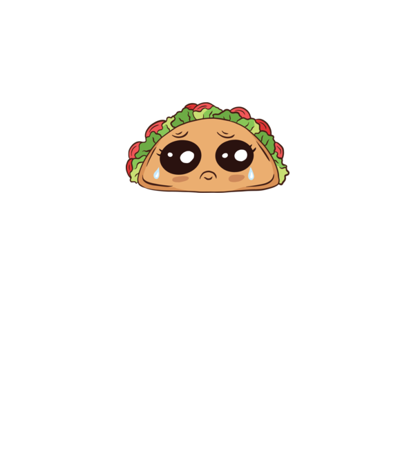 Taco trist model dusty pink pe tricou