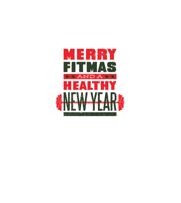 Merry Fitmas and a Healthy New Year tricou amuzant antrenament model alb pe tricou