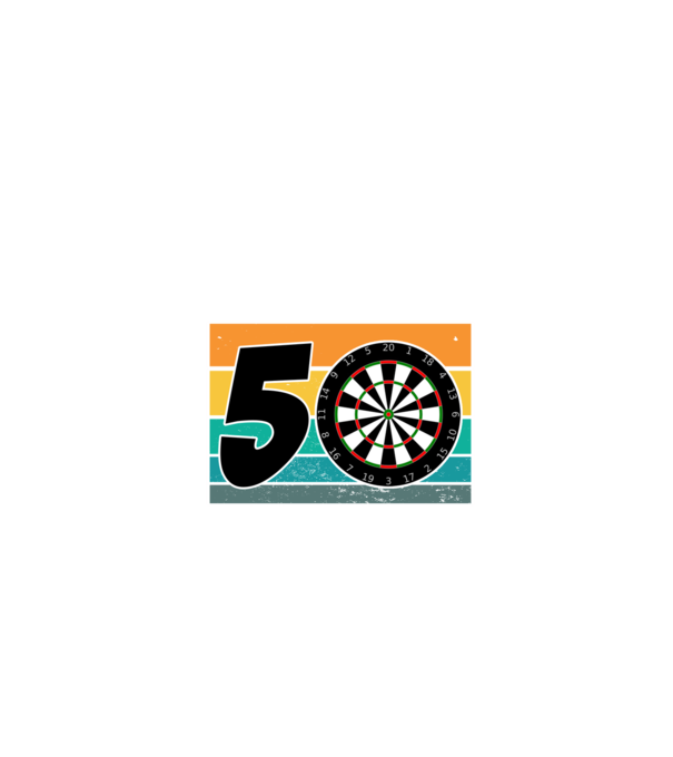 'I''m not 50 I''m bullseye darts birthday' model negru pe tricou