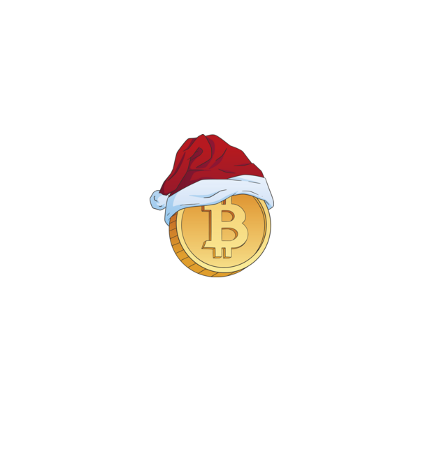 Crăciun Bitcoin model turcoaz pe tricou