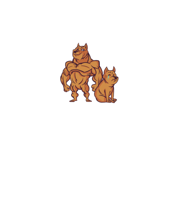 Câine musculos model gri pe tricou