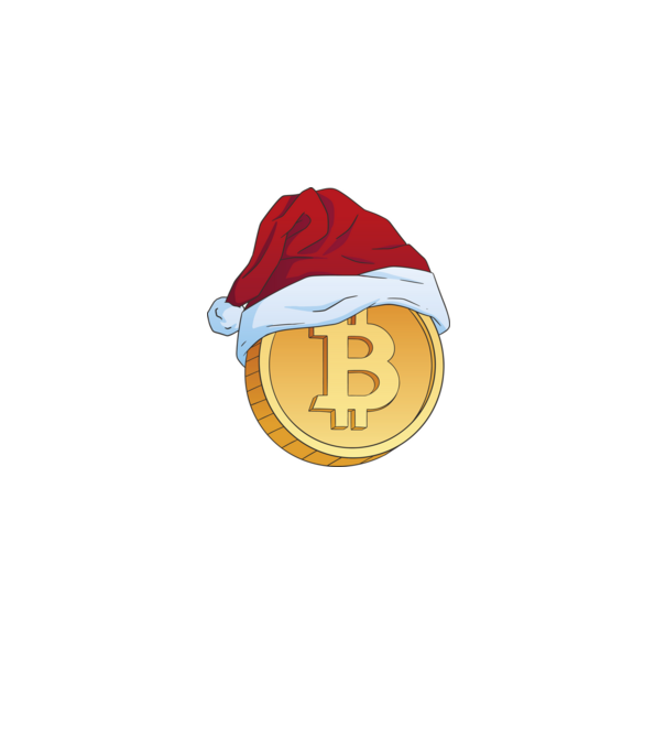 Crăciun Bitcoin model albastru deschis pe tricou