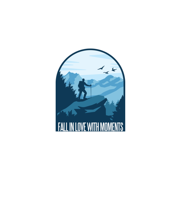 Fall in love with moments model albastru deschis pe tricou