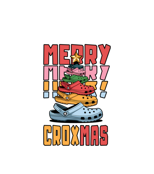 Merry Croxmas model alb pe tricou