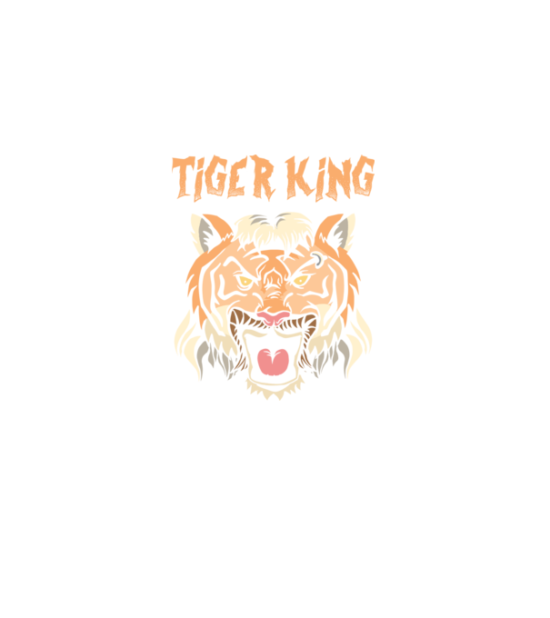 Tiger King model negru pe tricou