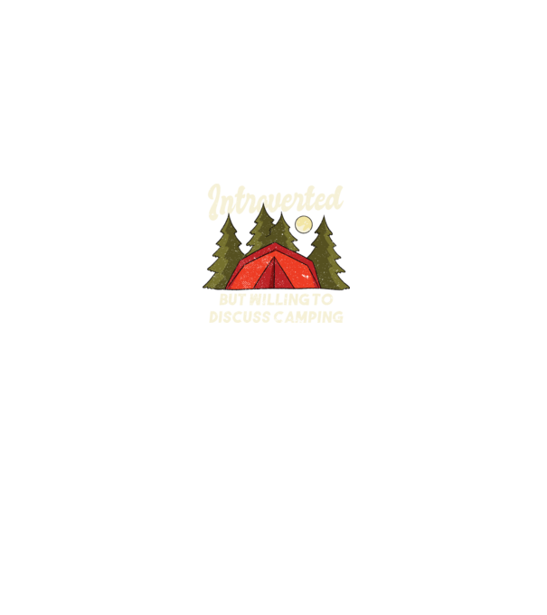 Camping Introvertit model negru pe tricou