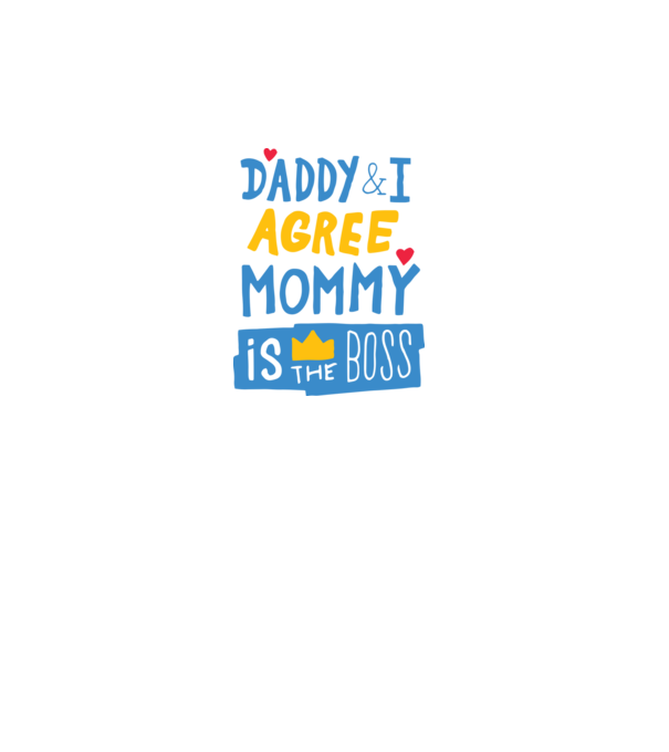 Mama e șefa model alb pe tricou
