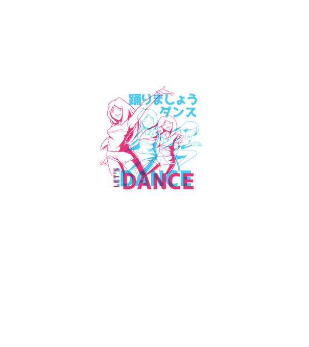 Anime Dance model alb pe tricou
