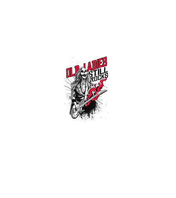 Old Ladies still Rocks model alb pe tricou