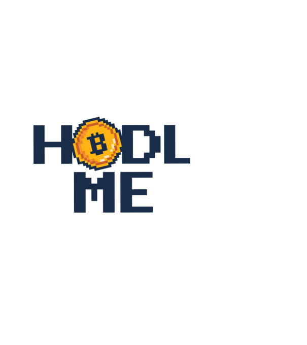 Hodl Me Bitcoin model albastru deschis pe tricou