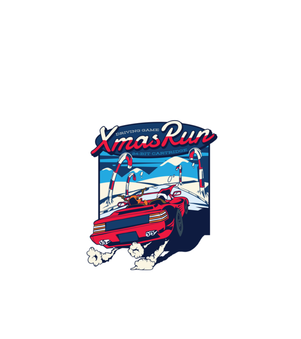 Xmas Outrun Retro Jucărie Crăciun model negru pe tricou
