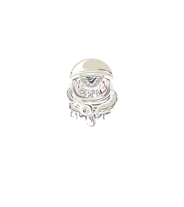 Cthulhu Astronaut model negru pe tricou