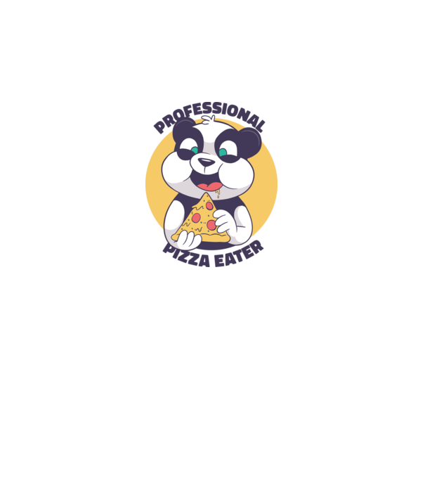 Panda Pizza model albastru regal pe tricou