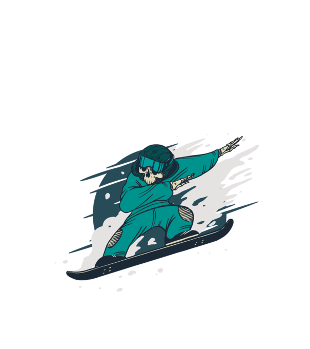 Schelet Snowboard DAB model turcoaz pe tricou