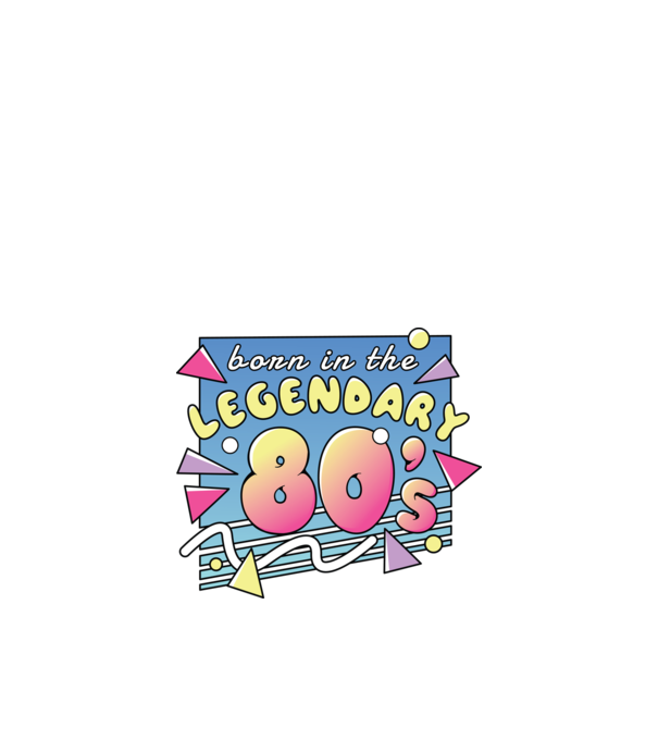 M-am născut în legendarii ani 80 model negru pe tricou