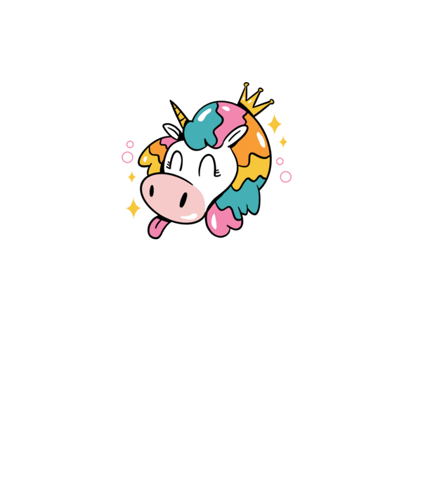 Birthday Princess Unicorn model negru pe tricou
