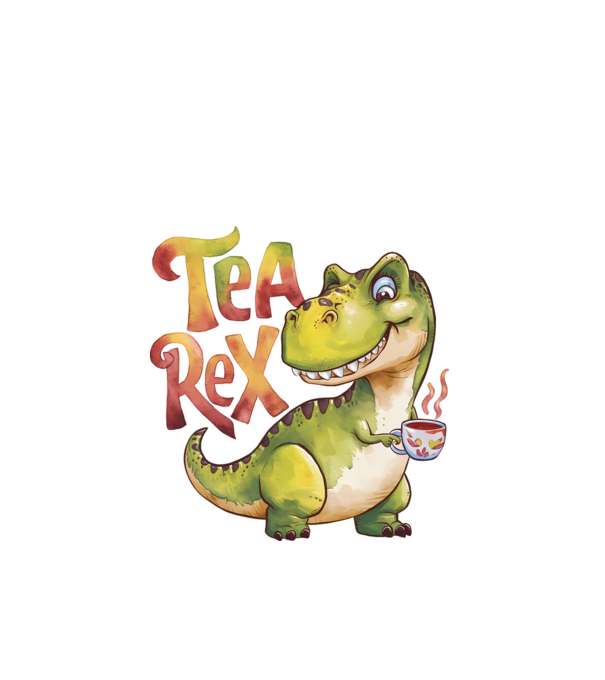 Tea Rex model alb pe tricou