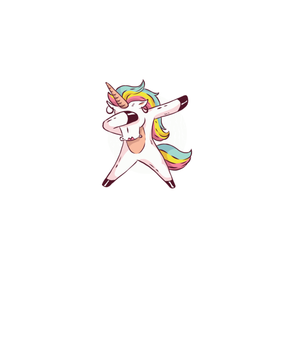 Unicorn DAB model albastru închis pe tricou