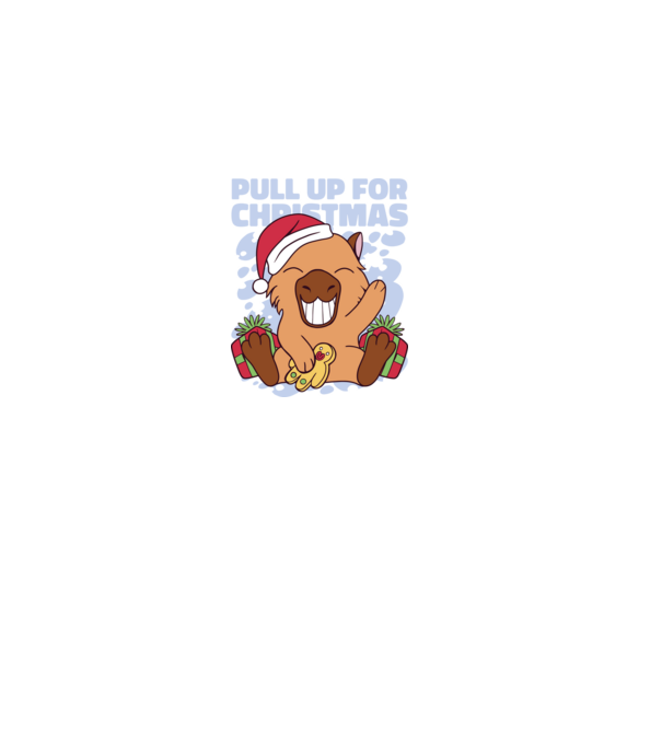 Pull up for christmas Capybara model roz deschis pe tricou