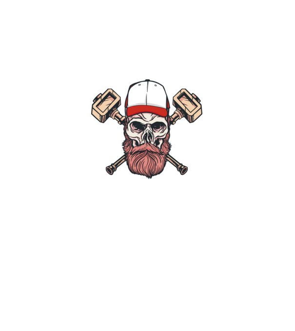 Craniu Viking model alb pe tricou