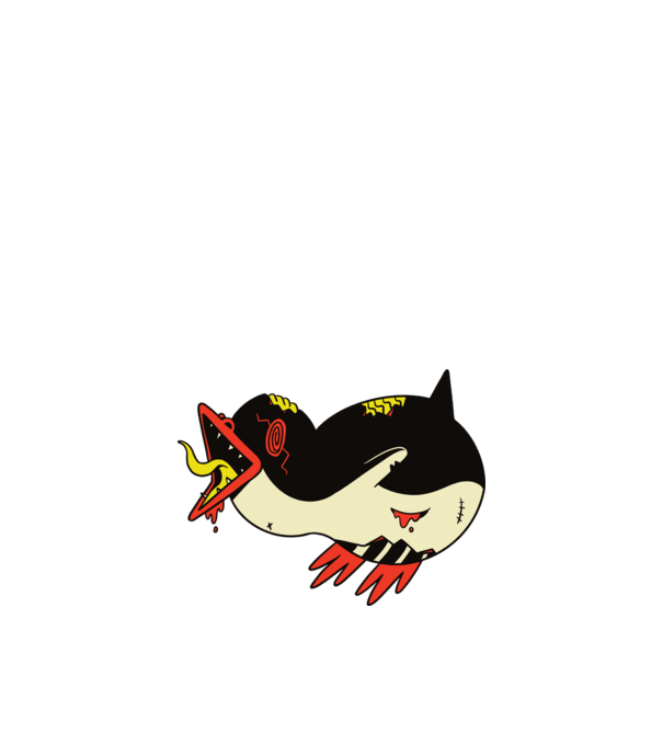 Pinguin Zombie model nisipiu pe tricou