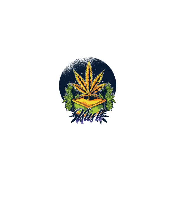 Marijuana Kush model verde pe tricou