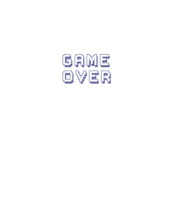 Game Over model gri pe tricou