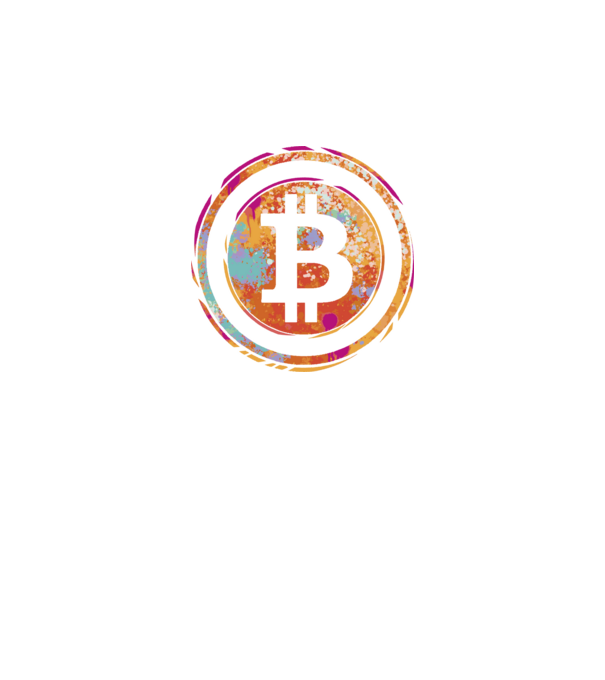 Bitcoin Watercolor model negru pe tricou